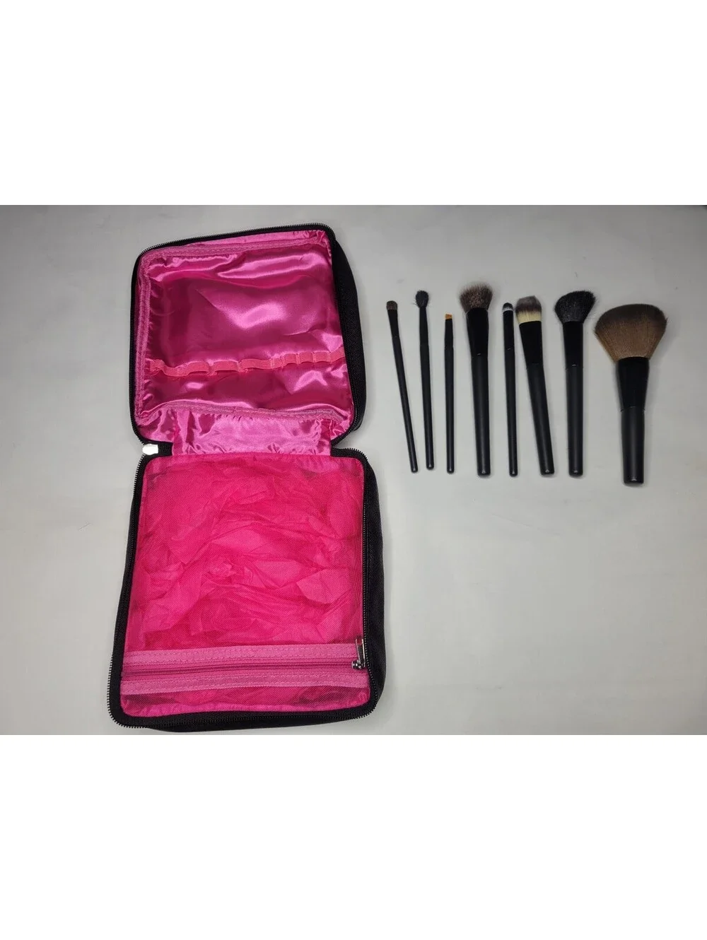 8pc Makeup Brush Set with faux leather Travel Carry Pouch by Macy's